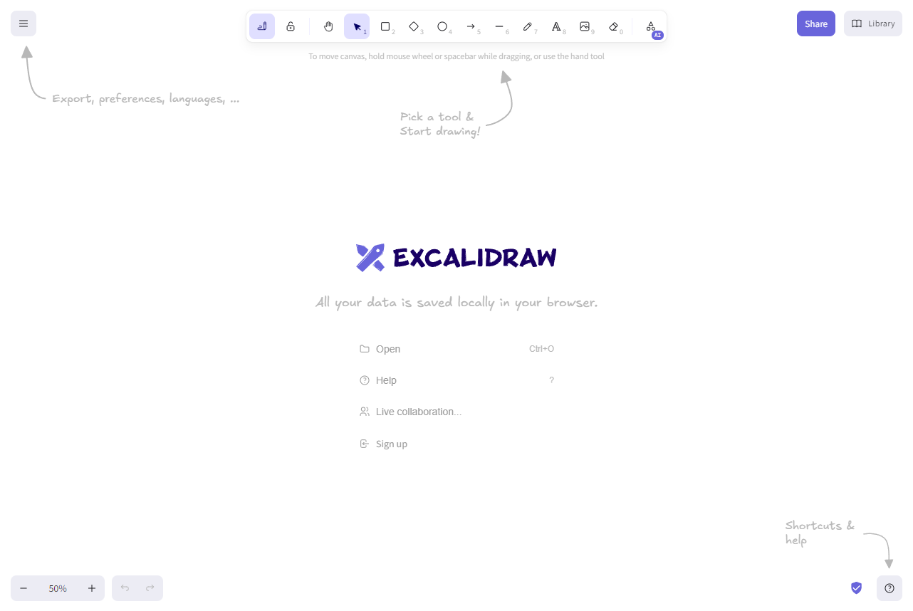 Excalidraw window